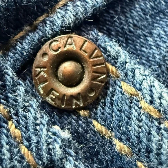 ππΌ CALVIN KLEIN Vintage 70s High-Rise Straight Leg Jeans | Made in USA Sz 26 - Picture 5 of 8